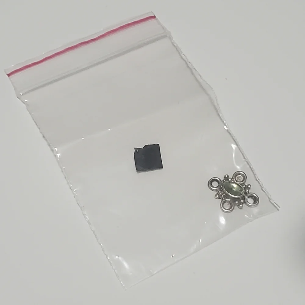 2/$20 Sterling Silver Link with Peridot (Natural) 14x11mm 925
